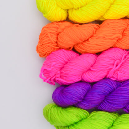 Mini Skeins of Yarn, small yarn, hand dyed yarn