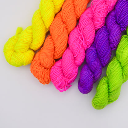 Mini Skeins of Yarn, small yarn, hand dyed yarn